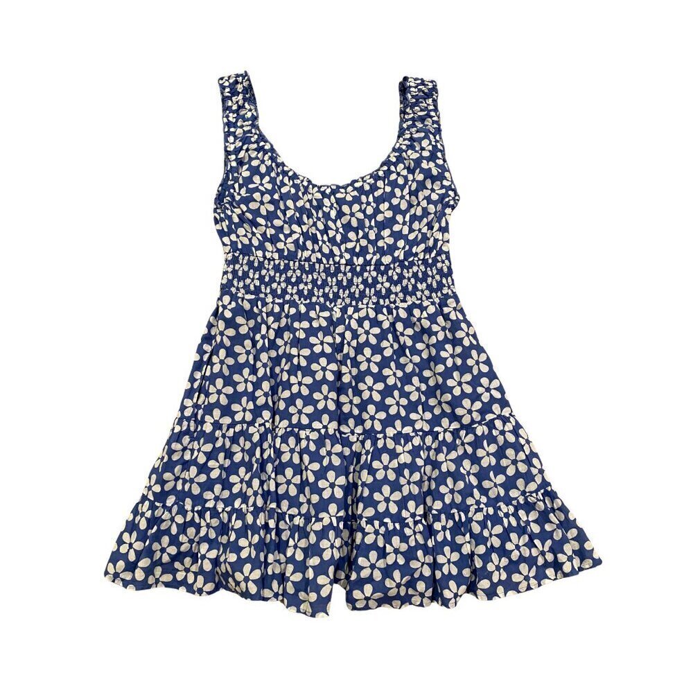 American Eagle Outfitters Navy Blue & White Floral Mini Dress
